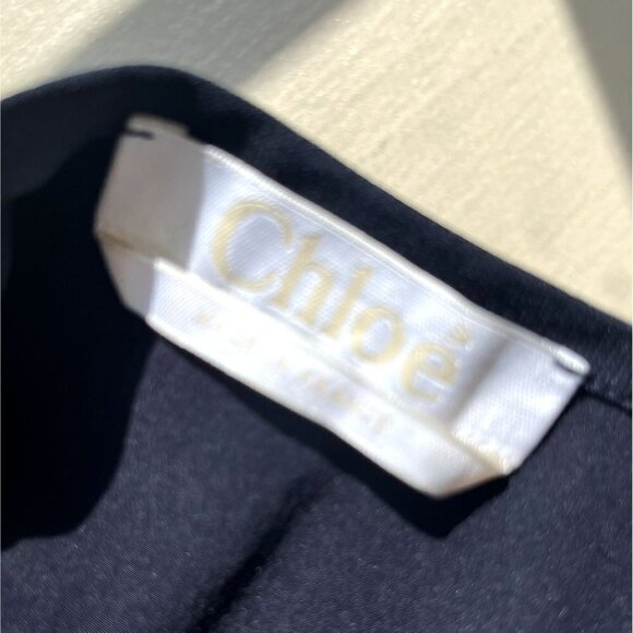 Chloe Navy Blue Side Tie Keyhole Dress 36 - Picture 2 of 6